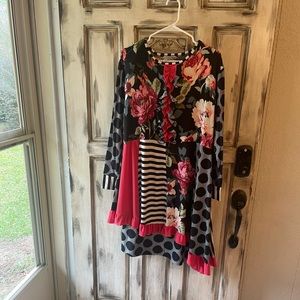 Floral and Stripe 2 pc. Set size 3X